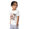 Kids Winter Birds T-Shirt | Red Robins & Berries Tee – red white left front