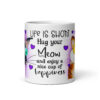 Life Is Short Hug Your Meow Mug | Cute Cat Lovers Cup – white front
