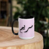 Mariam Mug with Heart – Arabic Calligraphy – white inside black left