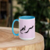 Mariam Mug with Heart – Arabic Calligraphy – white inside blue left