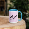 Mariam Mug with Heart – Arabic Calligraphy – white inside blue right