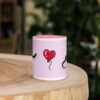 Mariam Mug with Heart – Arabic Calligraphy – white inside pink front