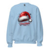 Merry Christmas Santa Hat Sweatshirt | Cozy Holiday DTFLex Print – blue front
