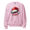 Merry Christmas Santa Hat Sweatshirt | Cozy Holiday DTFLex Print – pink front