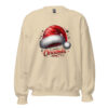 Merry Christmas Santa Hat Sweatshirt | Cozy Holiday DTFLex Print – sand front