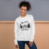 Merry Christmas Sweatshirt | Santa’s Sleigh & Reindeer DTFlex Print – white front