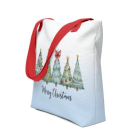 Merry Christmas Trees Tote Bag