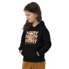 Merry Gingerbread Kids Eco Hoodie | Festive Holiday Sweatshirt – black left front