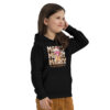 Merry Gingerbread Kids Eco Hoodie | Festive Holiday Sweatshirt – black right front