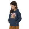 Merry Gingerbread Kids Eco Hoodie | Festive Holiday Sweatshirt – navy left front