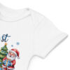 My 1st Christmas Blue Edition Baby Bodysuit | Organic Cotton Holiday Outfit – blue white