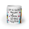 Paws & Purrs Happiness Mug | Funny Cat Coffee Cup – white front