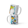 Paws & Purrs Happiness Mug | Funny Cat Coffee Cup – white front