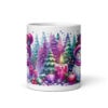 Purple Christmas Mug | Cozy Snowman Winter Wonderland Cup – purple white front
