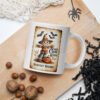 Scarecrow Harvest Wishes | Retro Halloween Mug – white