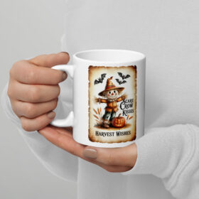 Scarecrow Harvest Wishes | Retro Halloween Mug