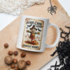 Scarecrow Kisses Retro Halloween Mug | Harvest Wishes Fall Coffee Cup – white