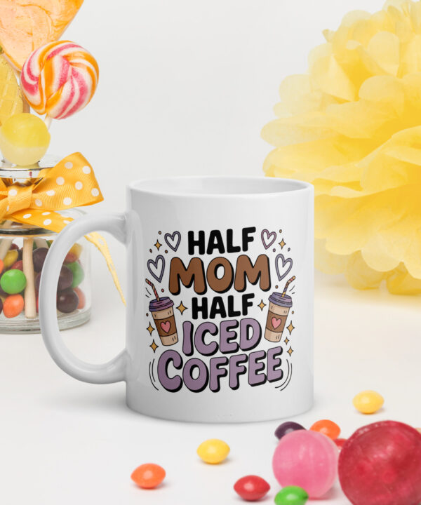 Alternative view of Half Mom Half Iced Coffee Mug | Fun Gift for Coffee-Loving Moms