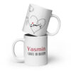 Yasmin Mug | Grace in Bloom | Arabic Calligraphy Design – white front