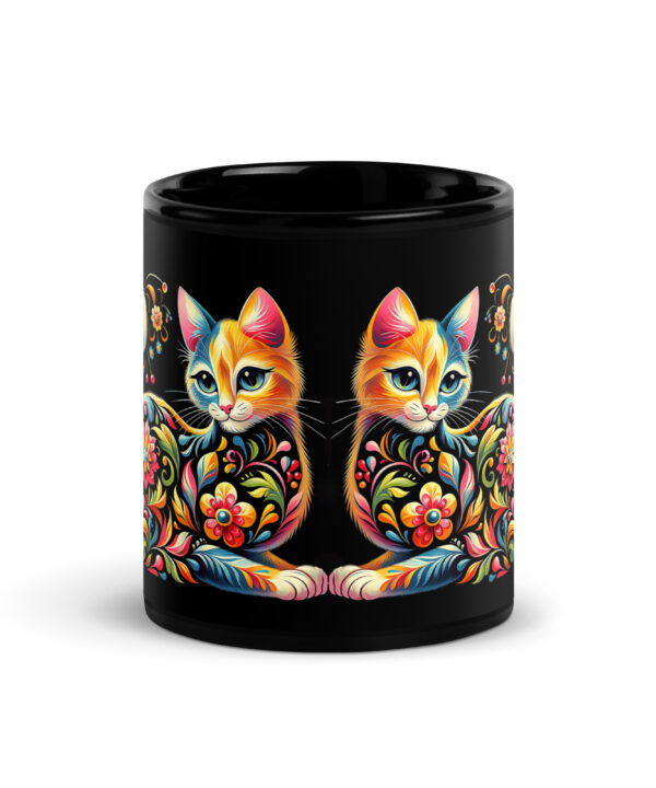 Floral Cat Mug | Vibrant Art for Cat Lovers