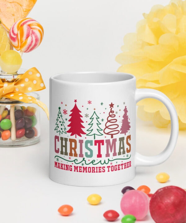 Christmas Crew Mug | Making Memories Together Cup – white handle right