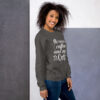 Coffee and My Cat Sweatshirt | Cozy Feline & Caffeine Vibes – charcoal right