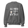 Coffee and My Pet Sweatshirt | Caffeine & Companionship Vibes – heather front