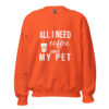 Coffee and My Pet Sweatshirt | Caffeine & Companionship Vibes – orange front