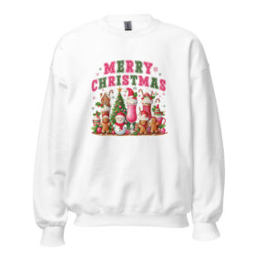 Merry Christmas Sweatshirt | Festive Gingerbread & Santa Design