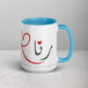 White ceramic coffee mug with Rana in red and black Arabic script.
