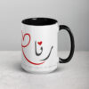White ceramic Rana Arabic calligraphy coffee mug with red accents.