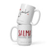 Salma Mug | Peaceful Soul – Arabic Calligraphy Design – white front