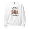 White Christmas crewneck sweatshirt mockup with Just a Girl Who loves Christmas graphic.