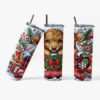 Merry Christmas Tumbler | Cute Highland Cow Holiday Cup