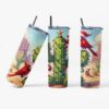 Desert Christmas Cactus Tumbler | Festive Cardinals Cup