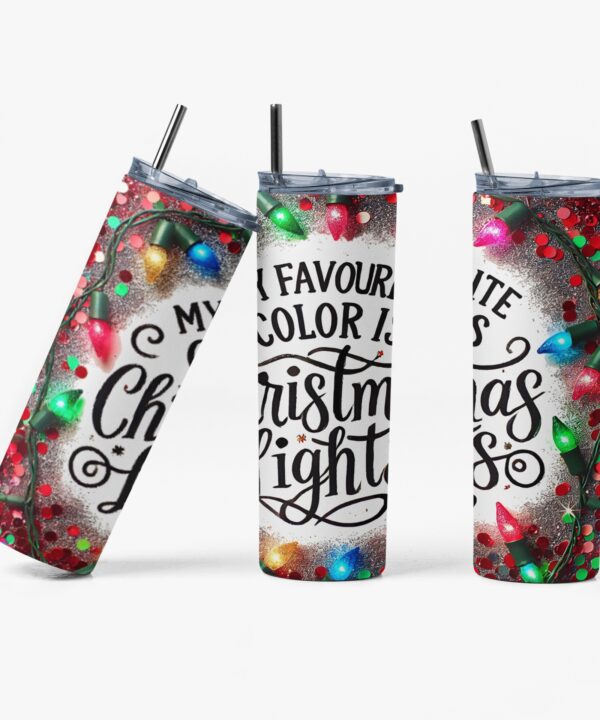 Christmas Lights Tumbler | Festive Holiday Cup