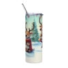 Namaste Reindeer Tumbler | Funny Christmas Yoga Cup – white back