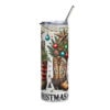 Howdy Christmas Tumbler | Western Holiday Cowboy Cheer – white left