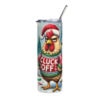 Cluck Off Christmas Tumbler | Angry Chicken Holiday Cup – white left