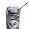 Grumpy Snowman Tumbler | Funny Christmas Attitude Cup – white detail