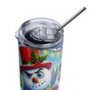 Don’t Melt Under Pressure Tumbler | Funny Grumpy Snowman Cup – white detail