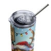 Not Jolly Before Coffee Tumbler | Grumpy Reindeer Cup – white detail