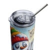 Not Jolly Before Coffee Tumbler | Grumpy Snowman Cup – white detail