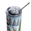Meltdown Snowman Tumbler | Funny Christmas Wine Cup – white detail