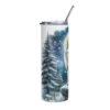 Wolf Moon Tumbler | Winter Forest Nightscape – white right
