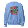 Merry Christmas Trees Sweatshirt | Cozy Festive Winter Style – blue front