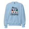 Merry Christmas Gnomes Sweatshirt | Cozy Festive Charm – blue front