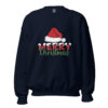 Merry Christmas Sweatshirt | Festive Holiday Cheer – navy front