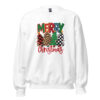 Merry Christmas Trees Sweatshirt | Cozy Festive Winter Style – white front