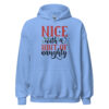 Nice With a Hint of Naughty Hoodie | Funny Christmas Sweatshirt – blue front